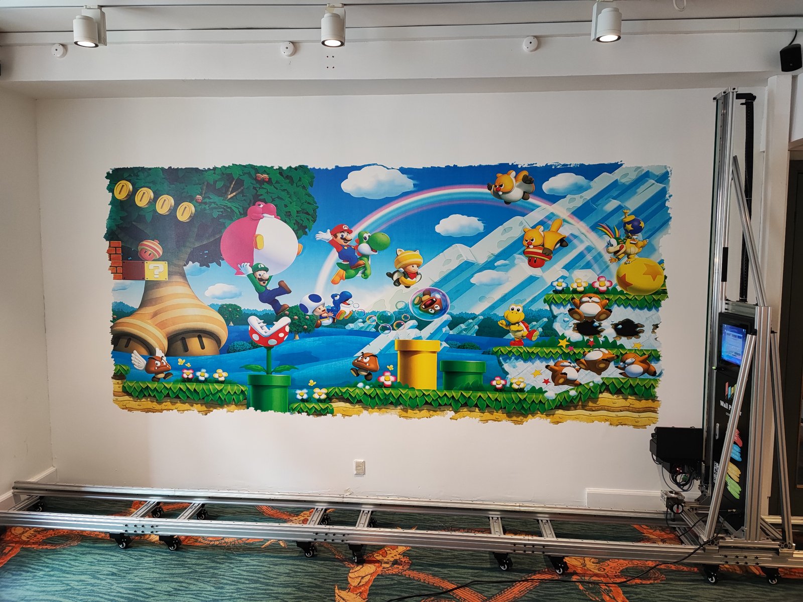 Gaming-væg på hostel i København – vægprint (Hostel)